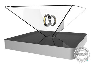 19 caixa de exposição holográfica do grau 3D da polegada 360 que anuncia a visão completa do círculo
