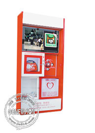 Signage com Wifi, estação cardíaca de Digitas do quiosque do armário de exposição do Lcd da propaganda dos primeiros socorros da emergência do AED