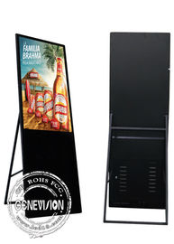 Inclinação portátil Floorstanding do LCD de 43 exposições magros dos quiosque da propaganda do shopping da polegada