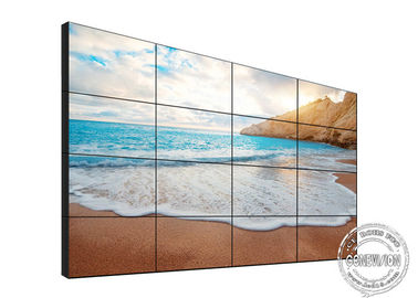 exposição de parede video 55&quot; do LCD da moldura 4 x 4 ultra estreita brilho alto