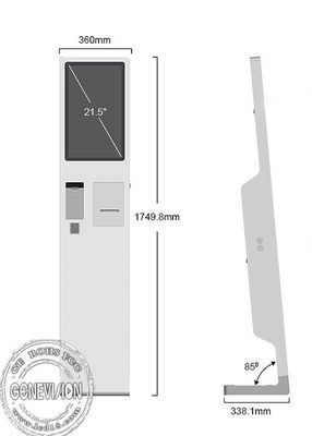 Máquina capacitiva da posição do distribuidor do bilhete do quiosque do serviço do auto de um toque de 21,5 polegadas