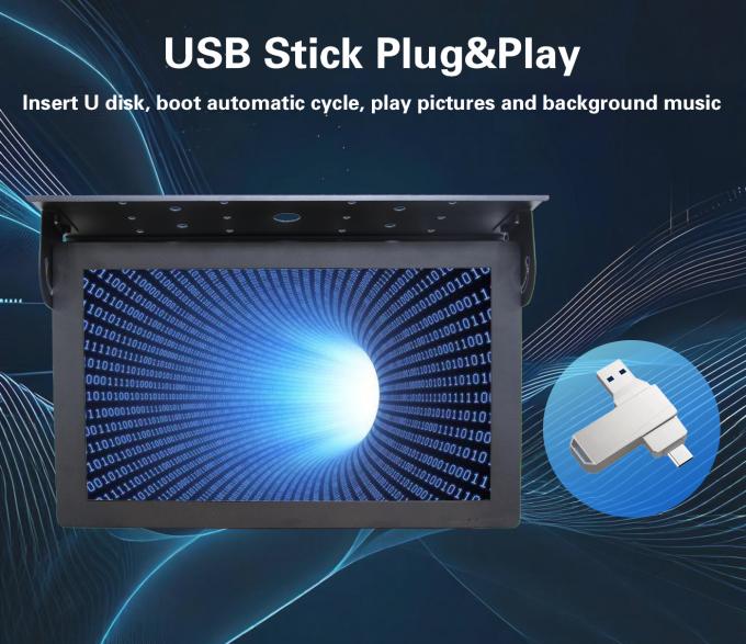 21.5 Inch Ceiling Mount Android 7.1 Free Cloud Server LCD Bus Digital Signage Display 1G+32G Wifi Elevador Wayfinding Educação 1