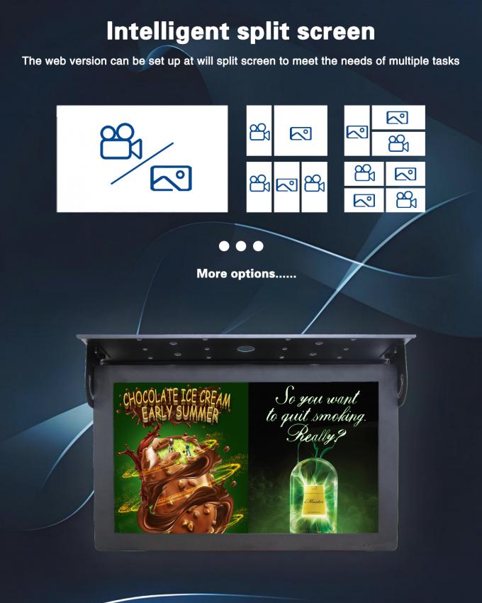 21.5 Inch Ceiling Mount Android 7.1 Free Cloud Server LCD Bus Digital Signage Display 1G+32G Wifi Elevador Wayfinding Educação 3