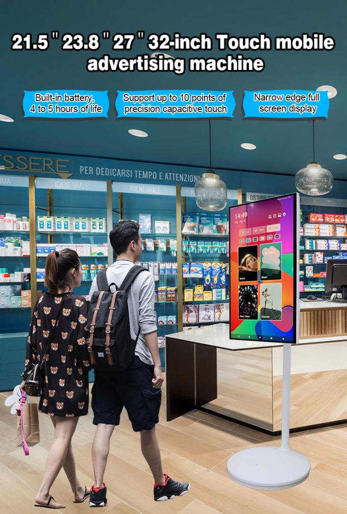 24" 27" 32" Smart Screen móvel Android 11 OS 4GB 64GB Smart Touch Screen rolável com bateria recarregável 0