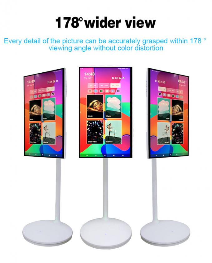 24" 27" 32" Smart Screen móvel Android 11 OS 4GB 64GB Smart Touch Screen rolável com bateria recarregável 2