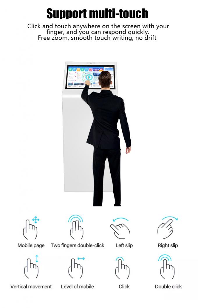 Quiosque Touch Screen Self-Service All-in-One de 21,5" para Hospitais, Bancos e Finanças com Sistema Automático de Fila e Informações de Consulta 4