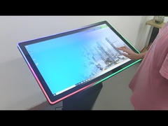 32 inch K-shaped Stand Touch Screen Kiosk with Flash LED light Strip