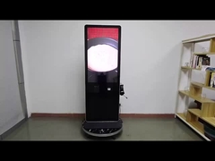 Impressora de fones de ouvido de 43 polegadas Kiosco de tela interativa de toque com câmera de escaneamento de código QR