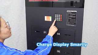 Suporte de chão Digitatscreen de 43 polegadas com estação de chareing Smart Locker