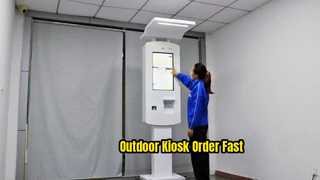 Quiosque de auto-encomenda de piso capacitivo para PC externo de 24 polegadas com placa gráfica NVIDIA