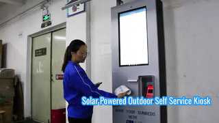 Quiosque de autoatendimento externo movido a energia solar de 27 polegadas para resorts