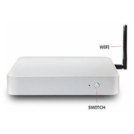 O mini núcleo I3 da caixa do PC que anuncia 4k Media Player encaixota a cor do branco da rede de Wifi
