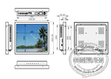 Monitor do Cctv Lcd do Usb de Tft, ângulo de visão largo da exposição do Lcd da montagem do Desktop/parede