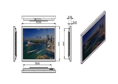Painel de exposição interno do LCD da montagem da parede de 37 polegadas, cartão de memória Flash 2-36gb
