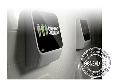 Propaganda do toalete do monitor do tela táctil da montagem da parede do WC, Signage de Digital Media do toalete