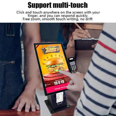 Restaurante exploração de 15,6 NFC do apoio do tela táctil da polegada e impressora da posição