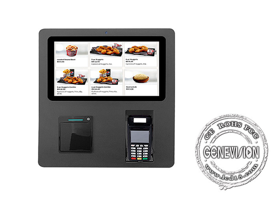 Quiosque automático de autoatendimento de 15,6 polegadas para pedidos de máquina de pagamento para Resaurant Kfc Mc