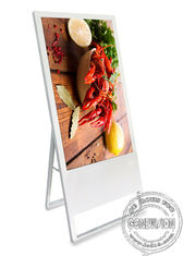 43 do Signage portátil dobrável do LCD Digitas do suporte do ósmio de Android da polegada quadro ultra magro comercial da placa do menu do restaurante da exposição