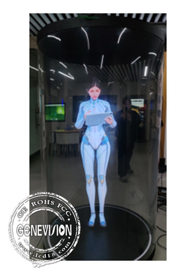 21.5 polegadas 75 polegadas Sistema Android Tecnologia de Inteligência Artificial Mini LED Digital Holográfico Humano Vitrine Quiosque de Publicidade