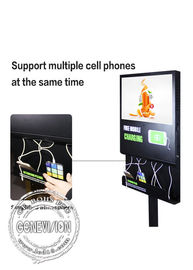 21,5 Signage de USB Android Wifi Digitas da tela da propaganda do LCD da polegada com estação de carregamento e software do controlo a distância