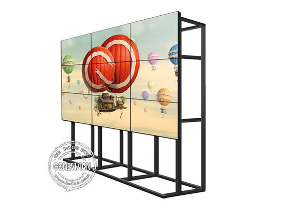 500cd/m2 4x4 55&quot; parede video do LCD com suporte do assoalho