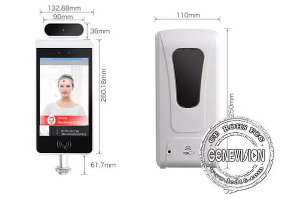 8&quot; sistema facial de SmartPass do termômetro do reconhecimento de EUDCC LCD