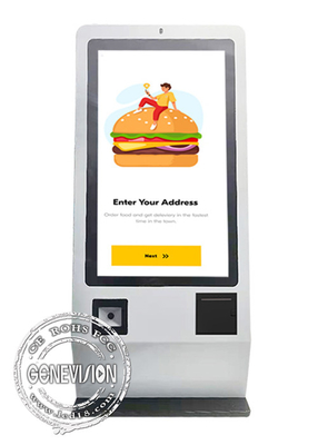Quiosque do pagamento do tela táctil do serviço de um auto de 23,6 polegadas para Mc e pedir de KFC