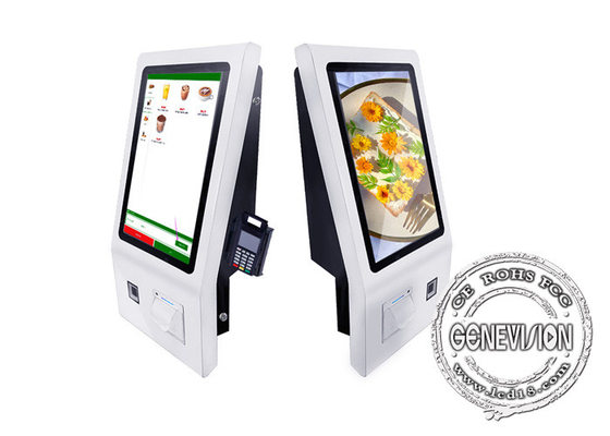 21,5 impressora terminal inerente pedindo Desktop do código de barras 80mm da máquina QR do quiosque da polegada