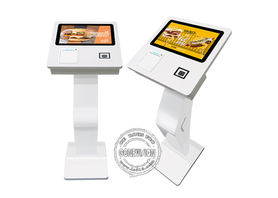 15.6''Terminal de tela sensível ao toque Quiosque de pagamento de auto-encomenda com impressora e scanner 2D