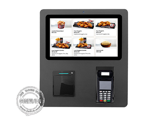 Quiosque pedindo do auto Cashless da câmera do reconhecimento de cara no restaurante 15,6 polegadas
