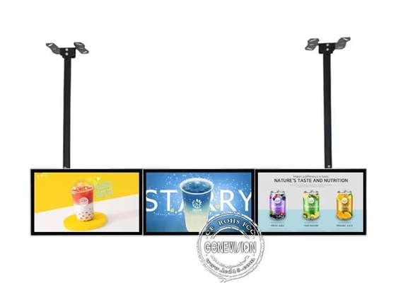 32 placas de menu digital LCD de 55 polegadas montagem no teto ou penduradas para exibição