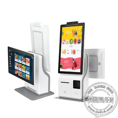 Tipo impressora Touch Ordering Display do código de barras do reconhecimento de cara do bilhete 15,6 polegadas
