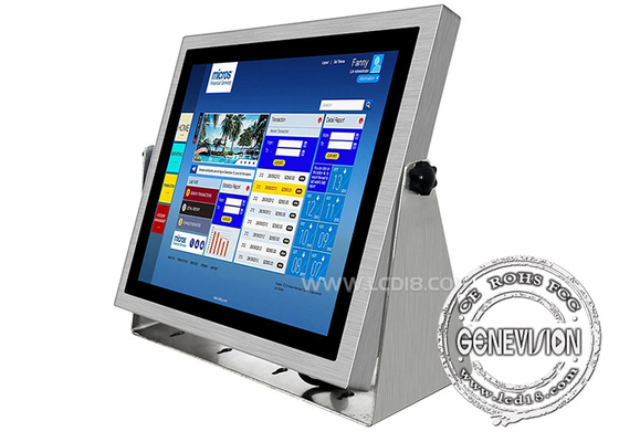 17 polegadas de aço inoxidável IP68 mesa montada na parede tela sensível ao toque resistente à água sinalização digital exterior