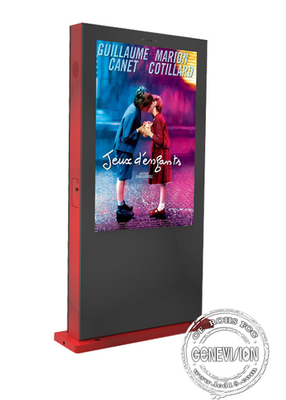 Cor preta Outdoor 55 polegadas Android Super Slim Digital Display Com Cms Software Alto brilho 2500nit