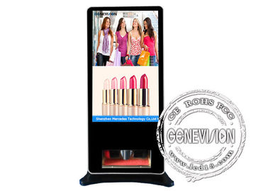 quiosque esperto do toque 55inch com a pessoa de pé interativa da propaganda de Android do líquido de limpeza de sapatas com software de controle remoto