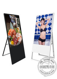 43 do Signage portátil dobrável do LCD Digitas do suporte do ósmio de Android da polegada quadro ultra magro comercial da placa do menu do restaurante da exposição