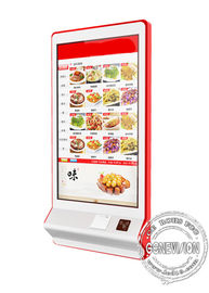 quiosque pedindo automático do pagamento do tela táctil do serviço do auto da máquina 32inch para o restaurante do fast food com leitor de cartão