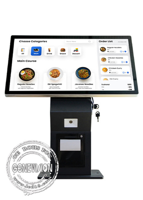 10 pontos capacitivo touch screen Self-service Quiosque de pagamento com 24 polegadas de impressora de computador