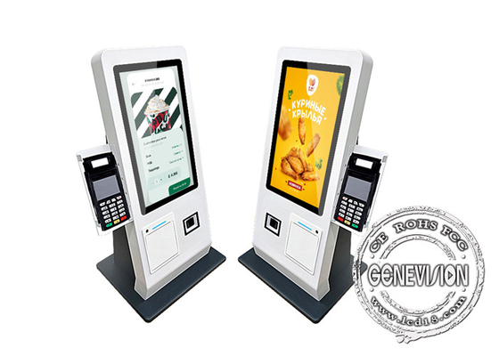 Desktop de 15,6 polegadas Android11 Sistema 2G 16G Quiosque de pagamento de autoatendimento com Qr Scanner e 80mm Terminal Printer POS