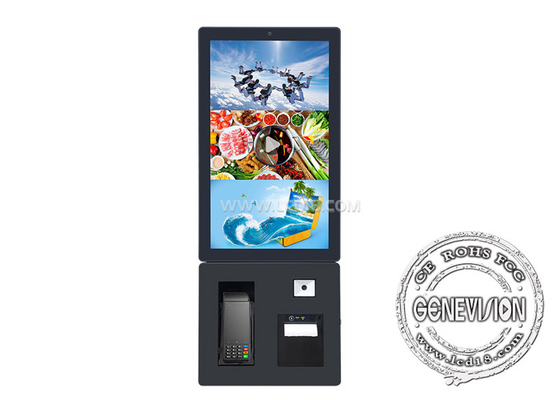 24 polegadas retrato auto-atendimento bilhete quiosque touch screen restaurante máquina de encomenda
