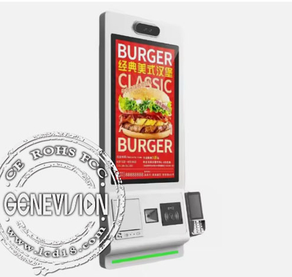 Máquina de quiosque de pagamento de restaurante de autoatendimento de 21,5 polegadas com tela sensível ao toque e câmera