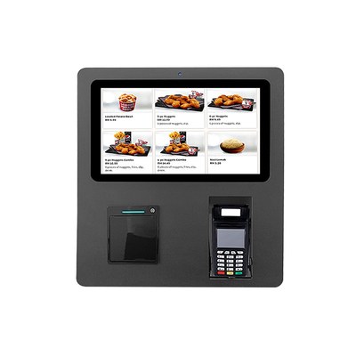 Quiosque do serviço do auto da paisagem de WiFi de 15,6 polegadas com cor de And Scanner Black da impressora
