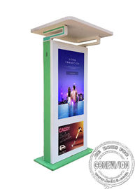 55 assoalho exterior relativo à promoção do Signage de Android Digitas da polegada que está o quiosque interativo do LCD do tela táctil exterior impermeável