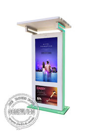 Promoção assoalho de 55 polegadas que está a exposição exterior de Android WIFI do tela táctil do Signage de Digitas
