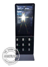 Quiosque estando do tela táctil do LCD 43 polegadas com estação de carregamento do telefone celular