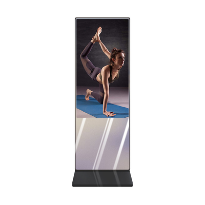 43 polegadas Totem espelho mágico sinalização digital com sensor corporal para o centro de fitness
