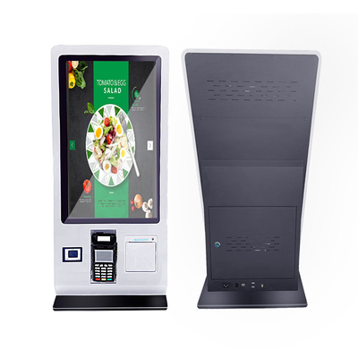 24 polegadas Desktop Self-Service Check Out Kiosk com impressora QR Code Scanner para restaurante