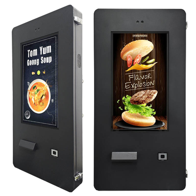 24 polegadas 1500nits Outdoor Dual Wi-Fi 2.4G 5G Self Service Kiosk Scanner Impressora NFC