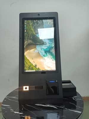Dispensador de cartões de quarto de 24 polegadas PMS Hotel Quiosque de autoatendimento Com OCR Passport Scanner