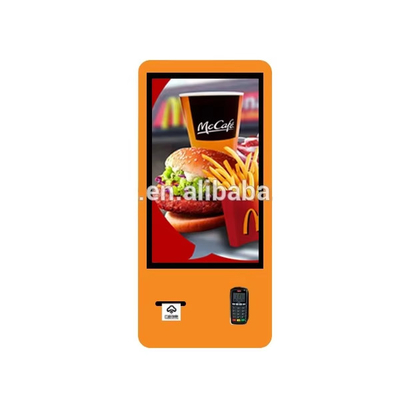 24/32 Inch Fast Food Pedido Pagamento Self-service Quiosque Interativo com Impressora e Correios